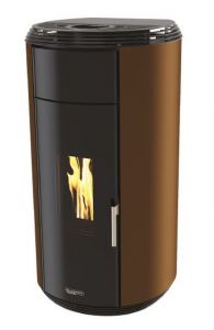 Poele Ã  granulÃ©s sans electricitÃ© rond Laminox idro Jessica Natural  9 Air Glass