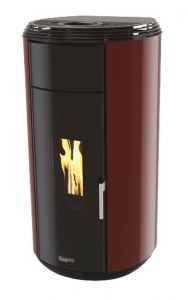 Poele Ã  granulÃ©s sans electricitÃ© rond Laminox idro Jessica Natural  9 Air Glass