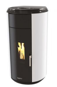 Poele Ã  granulÃ©s sans electricitÃ© rond Laminox idro Jessica Natural  9 Air Glass