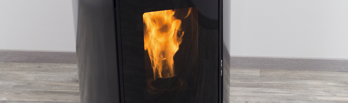 Poêle à granulé sans électricité rond noir Jessica